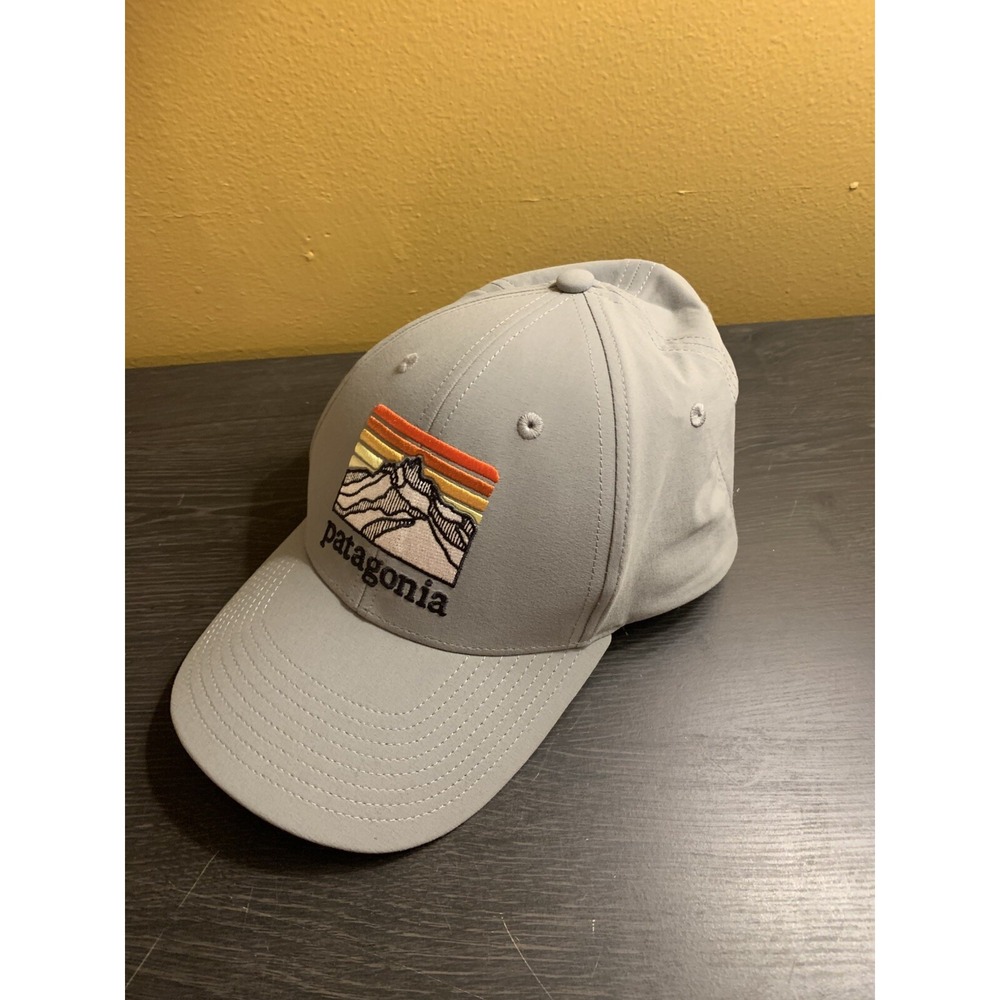 Patagonia Line Logo Ridge Channel Watcher Hat Cap Adjustable SnapBack‎ Gray - Picture 2 of 7